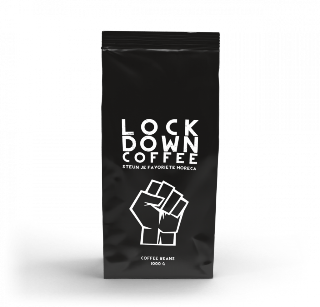 lock down coffee . Koffie tijdens corona crisis met steun voor Horeca. 