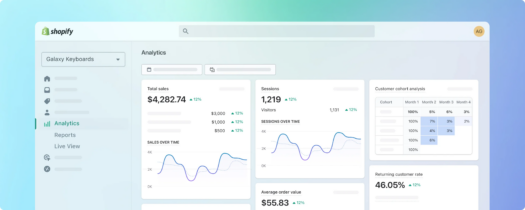 Het web performance dashboard van Shopify